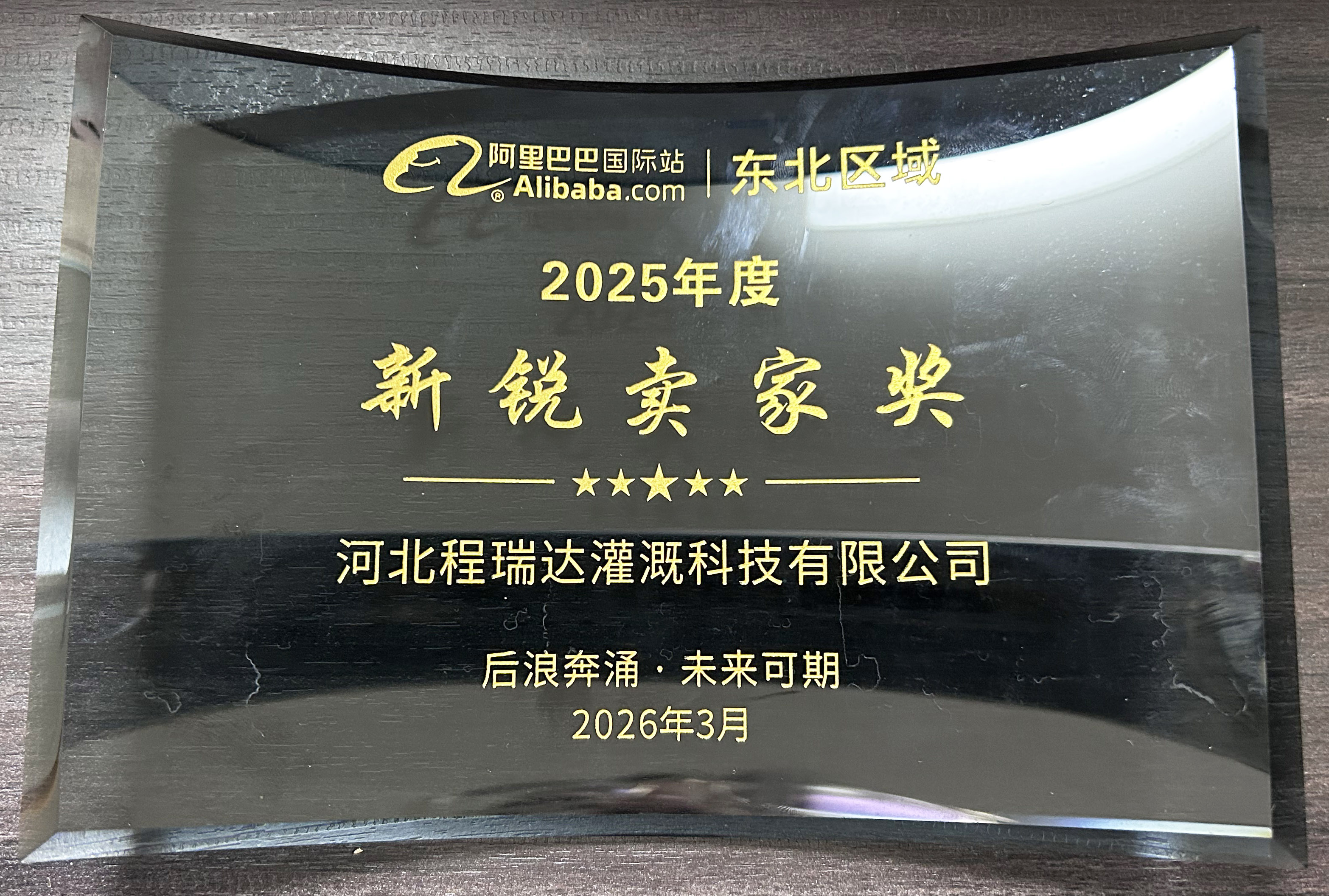 宿迁程瑞达灌溉 | 荣获阿里国际站新锐卖家奖